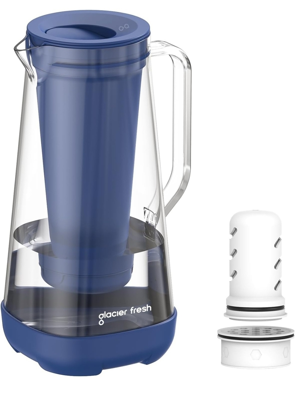 Glacier Fresh Blue Water Pitcher with Filter